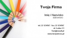 wybierz darmowy projekt wizytówki edukacja kolorowe kredki