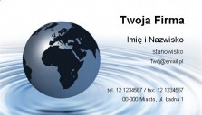 przykładowy wzór wizytówki biuro ziemia i kręgi na wodzie